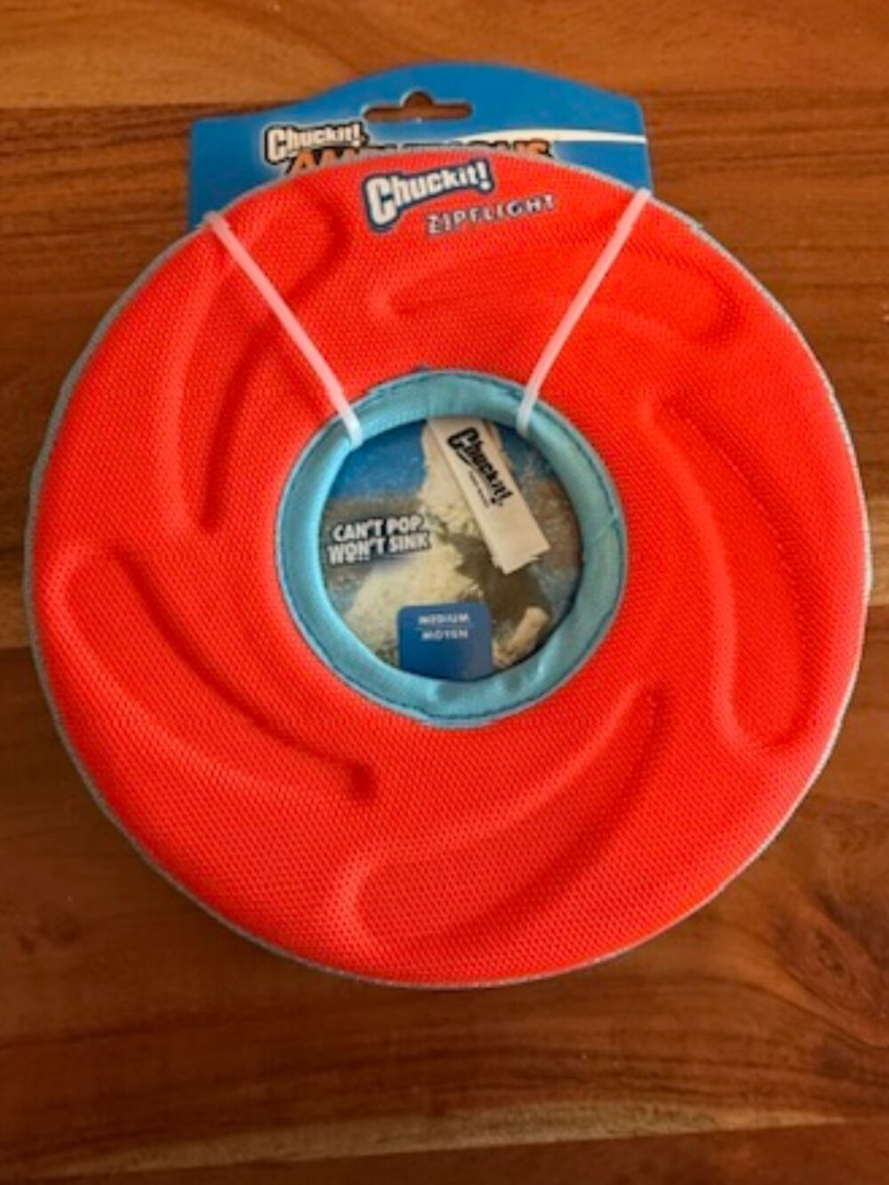 Chuckit! Amphibious ZipFlight Disk Dog Toy, size M, Orange - NWT!!